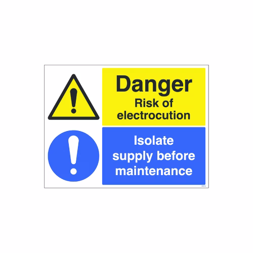 Danger Electrocution risk Isolate supply before maintenance
