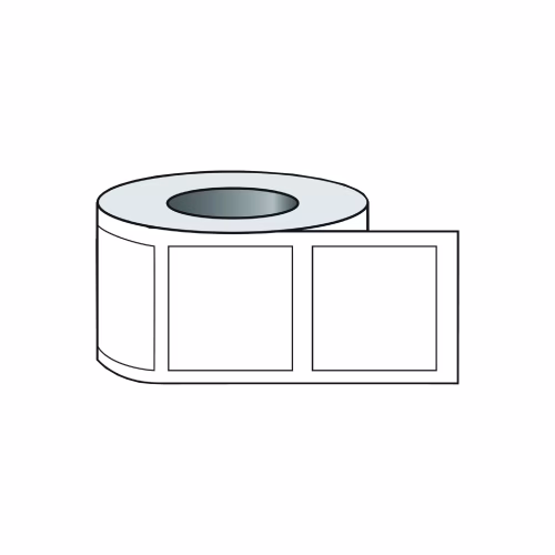 Roll of 100 labels (custom design) 50x50mm Square