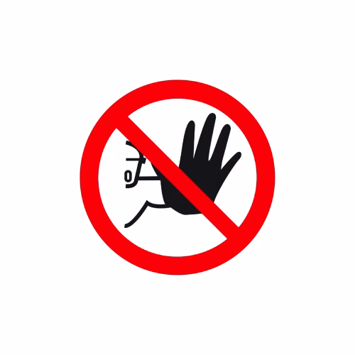 No entry symbol floor graphic 400mm dia (external grade)