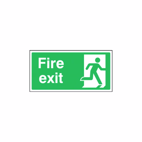 Fire exit floor graphic 400x200mm (external grade)