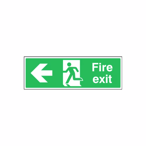 Fire exit left floor graphic 600X200mm (external grade)