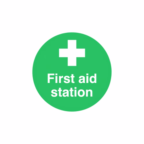 First Aid Station floor graphic 400mm dia