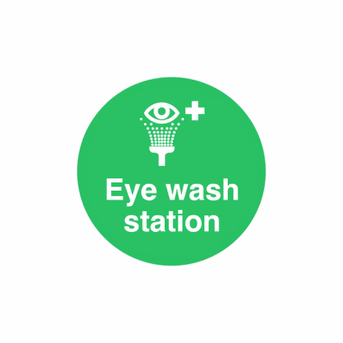Eye Wash Station floor graphic 400mm dia