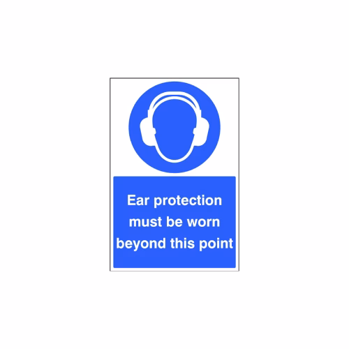 Ear protection must be worn beyond this point floor graphic 400x600mm (external grade)