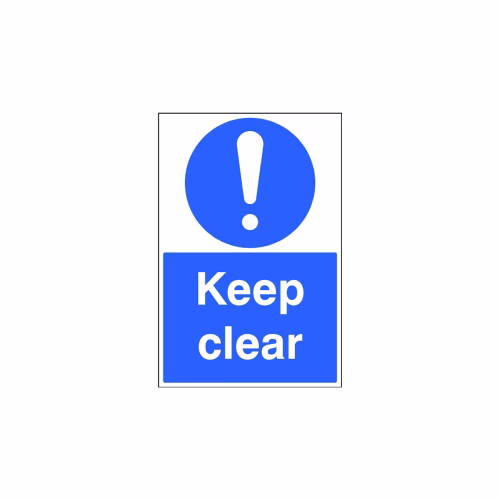 Keep clear floor graphic 400x600mm (external grade)