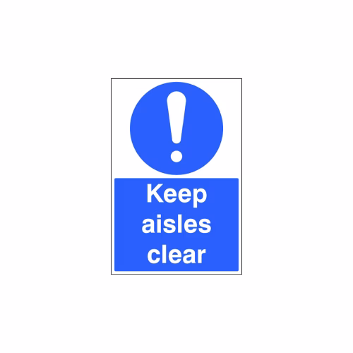 Keep aisles clear floor graphic 400x600mm (external grade)