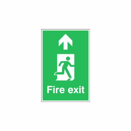 Fire exit up floor graphic 400x600mm (external grade)
