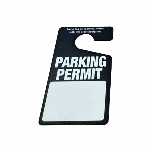 Parking Permit Rear View Mirror Hanging Tags