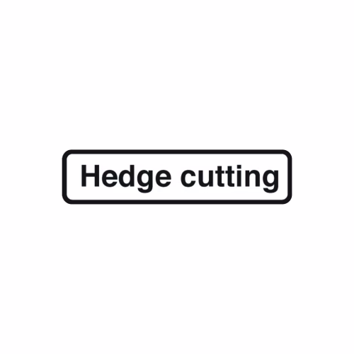 Hedge cutting fold up supplementary text with rust proof press studs (750mm variant - 925x250mm)