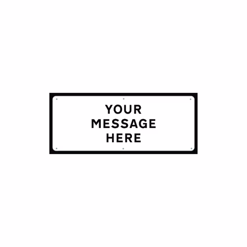Your message fold up supplementary text with rust proof press studs (750mm variant - 925x250mm)
