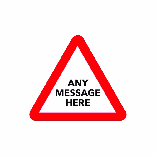 Custom Design reflective fold up 750mm triangle sign