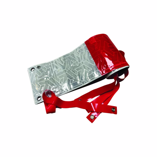 Reflective Fence Panel RA2 prismatic with eyelets & elastic straps (2 metres roll x 150mm width)