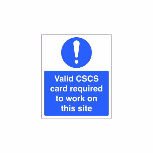 Valid CSCS card required to work on this site