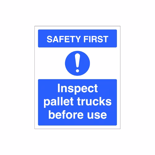 Safety first - inspect pallet trucks before use