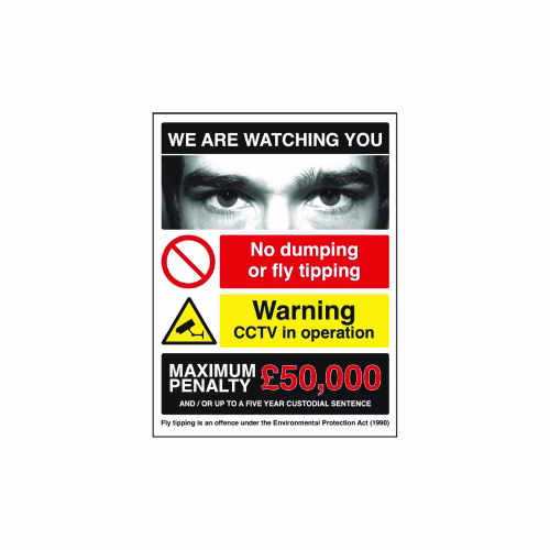 We are watching you No dumping or fly tipping CCTV in operation