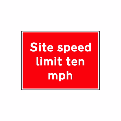 Site speed limit ten mph