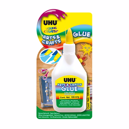 UHU YC ARTS & CRAFTS GLUE 100ml BLISTER 7005987
